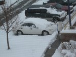 Snow Day: Maha räumt ihr Auto :)